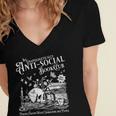 Unapologetically Antisocial Book Club Meets Weekly Retro Women's Jersey Short Sleeve Deep V-Neck Tshirt Unapologetically Antisocial Book Club Meets Weekly Retro Women's Jersey Short Sleeve Deep V-Neck Tshirt