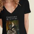 Unsociable And Taciturn Jane Austin Quote Book Classic Lit Women's Jersey Short Sleeve Deep V-Neck Tshirt