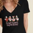 Valentine Cozy Goose Bookish Forget Flowers Buy Me Books Women's Jersey Short Sleeve Deep V-Neck Tshirt Valentine Cozy Goose Bookish Forget Flowers Buy Me Books Women's Jersey Short Sleeve Deep V-Neck Tshirt
