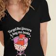 Valentines Book Lover Forget The Flowers And Buy Me Books Women's Jersey Short Sleeve Deep V-Neck Tshirt Valentines Book Lover Forget The Flowers And Buy Me Books Women's Jersey Short Sleeve Deep V-Neck Tshirt
