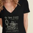 Vintage The Bone Carver Death God Tour Skeleton Spicy Books Women's Jersey Short Sleeve Deep V-Neck Tshirt Vintage The Bone Carver Death God Tour Skeleton Spicy Books Women's Jersey Short Sleeve Deep V-Neck Tshirt