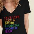 Vintage Live Life Like A Book Florida Would Ban LGBT Month Women's Jersey Short Sleeve Deep V-Neck Tshirt Vintage Live Life Like A Book Florida Would Ban LGBT Month Women's Jersey Short Sleeve Deep V-Neck Tshirt