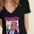 Vintage Movie Horror Poster Comic Book Graphic Film Night Women's Jersey Short Sleeve Deep V-Neck Tshirt