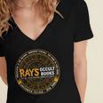 Vintage Quote Ray's Occult Retro Spiritual Books Women's Jersey Short Sleeve Deep V-Neck Tshirt