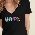 Vote Reproductive Right BLM Political Activism Lgbtq Book Women's Jersey Short Sleeve Deep V-Neck Tshirt