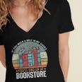 If You Walk A Mile In My Shoes You'Ll End Bookstore Reading Women's Jersey Short Sleeve Deep V-Neck Tshirt