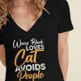 Wears Loves Cats Avoids People I Introvert Women's Jersey Short Sleeve Deep V-Neck Tshirt Wears Loves Cats Avoids People I Introvert Women's Jersey Short Sleeve Deep V-Neck Tshirt