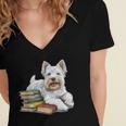 West Highland Terrier Books Dog Breed Westie For Men Women Kids Women's Jersey Short Sleeve Deep V-Neck Tshirt West Highland Terrier Books Dog Breed Westie For Men Women Kids Women's Jersey Short Sleeve Deep V-Neck Tshirt