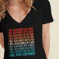 I Will Read Books On A Boat Kids Reading Women's Jersey Short Sleeve Deep V-Neck Tshirt I Will Read Books On A Boat Kids Reading Women's Jersey Short Sleeve Deep V-Neck Tshirt