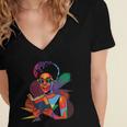 Woman Reading Book Lover Geometric Girl Afro History Women's Jersey Short Sleeve Deep V-Neck Tshirt Woman Reading Book Lover Geometric Girl Afro History Women's Jersey Short Sleeve Deep V-Neck Tshirt