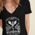 Women Dragons Bookish Fantasy Book Club Book Lover Reader Women's Jersey Short Sleeve Deep V-Neck Tshirt