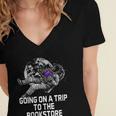 Women's Going On a Trip To The Bookstore Bookworm Humor Women's Jersey Short Sleeve Deep V-Neck Tshirt