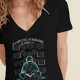 In A World Full Of Bookworms Be A Book Ninja Reading Reader Women's Jersey Short Sleeve Deep V-Neck Tshirt
