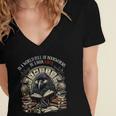 In A World Full Of Bookworms Be A Book Raven Reader Reading Women's Jersey Short Sleeve Deep V-Neck Tshirt