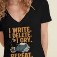 I Write Book Writer Author Book Writing Novelist Women's Jersey Short Sleeve Deep V-Neck Tshirt I Write Book Writer Author Book Writing Novelist Women's Jersey Short Sleeve Deep V-Neck Tshirt