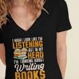 Writer Book Published Author Writers Men Women Women's Jersey Short Sleeve Deep V-Neck Tshirt