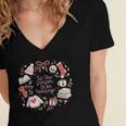 Xmas Tis The Season To Be Reading Books Pajamas Women's Jersey Short Sleeve Deep V-Neck Tshirt Xmas Tis The Season To Be Reading Books Pajamas Women's Jersey Short Sleeve Deep V-Neck Tshirt