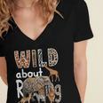 Zoo Animals Wild About Reading Books Reader Lover Librarian Women's Jersey Short Sleeve Deep V-Neck Tshirt Zoo Animals Wild About Reading Books Reader Lover Librarian Women's Jersey Short Sleeve Deep V-Neck Tshirt