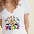 100 Days In The Book Fun 100 Days Of School Boy Girl Teacher Women's Jersey Short Sleeve Deep V-Neck Tshirt 100 Days In The Book Fun 100 Days Of School Boy Girl Teacher Women's Jersey Short Sleeve Deep V-Neck Tshirt