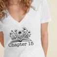 15th Birthday Chapter 15 Reading Book Lover 15 Year Old Women's Jersey Short Sleeve Deep V-Neck Tshirt 15th Birthday Chapter 15 Reading Book Lover 15 Year Old Women's Jersey Short Sleeve Deep V-Neck Tshirt