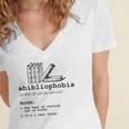 Abibliophobia The Fear Of Running Out Of Books Women's Jersey Short Sleeve Deep V-Neck Tshirt Abibliophobia The Fear Of Running Out Of Books Women's Jersey Short Sleeve Deep V-Neck Tshirt