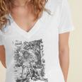 Apocalypse St John Devours The Book 1498 DüRer Angels Women's Jersey Short Sleeve Deep V-Neck Tshirt Apocalypse St John Devours The Book 1498 DüRer Angels Women's Jersey Short Sleeve Deep V-Neck Tshirt