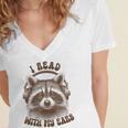Audio Book Reader Book Lover Raccoon I Read With My Ears Women's Jersey Short Sleeve Deep V-Neck Tshirt Audio Book Reader Book Lover Raccoon I Read With My Ears Women's Jersey Short Sleeve Deep V-Neck Tshirt