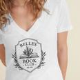 Belle's Book Club Est 1991 Belle's Book Shop Women's Jersey Short Sleeve Deep V-Neck Tshirt Belle's Book Club Est 1991 Belle's Book Shop Women's Jersey Short Sleeve Deep V-Neck Tshirt