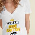 Best Book Editor Job Occupation Premium Tri-Blend Women's Jersey Short Sleeve Deep V-Neck Tshirt Best Book Editor Job Occupation Premium Tri-Blend Women's Jersey Short Sleeve Deep V-Neck Tshirt