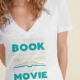 The Book Was Better Than The Movie Literary Library Bookworm Premium Tri-Blend Women's Jersey Short Sleeve Deep V-Neck Tshirt