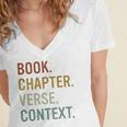 Book Chapter Verse Christian Bible Reformed Theology Women's Jersey Short Sleeve Deep V-Neck Tshirt Book Chapter Verse Christian Bible Reformed Theology Women's Jersey Short Sleeve Deep V-Neck Tshirt