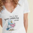 This Is My Book Character Costume I Pigeon Reading Tee Women's Jersey Short Sleeve Deep V-Neck Tshirt This Is My Book Character Costume I Pigeon Reading Tee Women's Jersey Short Sleeve Deep V-Neck Tshirt
