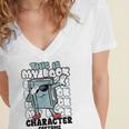 This Is My Book Character Costume Reading Book Lover Women's Jersey Short Sleeve Deep V-Neck Tshirt This Is My Book Character Costume Reading Book Lover Women's Jersey Short Sleeve Deep V-Neck Tshirt