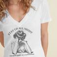 The Book Ended On a Cliffhanger Cute Book Lover Teach Women's Jersey Short Sleeve Deep V-Neck Tshirt