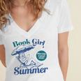 Book Girl Summer Bookish Beach Women's Jersey Short Sleeve Deep V-Neck Tshirt Book Girl Summer Bookish Beach Women's Jersey Short Sleeve Deep V-Neck Tshirt