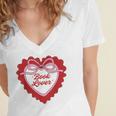 Book Lover Women's Jersey Short Sleeve Deep V-Neck Tshirt Book Lover Women's Jersey Short Sleeve Deep V-Neck Tshirt