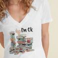 Book Lovers Bookworm Book Nerd I'm Ok Teacher School Women's Jersey Short Sleeve Deep V-Neck Tshirt Book Lovers Bookworm Book Nerd I'm Ok Teacher School Women's Jersey Short Sleeve Deep V-Neck Tshirt