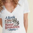 Book Lovers a Book a Day Keeps The Mental Breakdown Away Women's Jersey Short Sleeve Deep V-Neck Tshirt Book Lovers a Book a Day Keeps The Mental Breakdown Away Women's Jersey Short Sleeve Deep V-Neck Tshirt