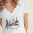 My Book Preference Has Me On The Naughty List Christmas Tree Women's Jersey Short Sleeve Deep V-Neck Tshirt My Book Preference Has Me On The Naughty List Christmas Tree Women's Jersey Short Sleeve Deep V-Neck Tshirt