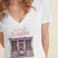Take Me To The Book Store Librarians Valentine's Day Premium Women's Jersey Short Sleeve Deep V-Neck Tshirt