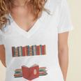 My Weekend Is All Booked Cute Book Reader Teacher Women's Jersey Short Sleeve Deep V-Neck Tshirt