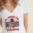 All Booked For Valentines Book Lovers Teacher Student Women's Jersey Short Sleeve Deep V-Neck Tshirt All Booked For Valentines Book Lovers Teacher Student Women's Jersey Short Sleeve Deep V-Neck Tshirt