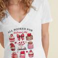 All Booked For Valentine's Day Book Lover Bookworm Bookish Women's Jersey Short Sleeve Deep V-Neck Tshirt All Booked For Valentine's Day Book Lover Bookworm Bookish Women's Jersey Short Sleeve Deep V-Neck Tshirt