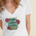 Books Are Better Than People Bookworm Librarian Reader Women's Jersey Short Sleeve Deep V-Neck Tshirt Books Are Better Than People Bookworm Librarian Reader Women's Jersey Short Sleeve Deep V-Neck Tshirt
