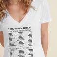 The Books Of The Bible Old And New Testament Complete List Women's Jersey Short Sleeve Deep V-Neck Tshirt The Books Of The Bible Old And New Testament Complete List Women's Jersey Short Sleeve Deep V-Neck Tshirt