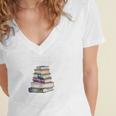 Books The Original Handheld Device Book Librarian Premium Women's Jersey Short Sleeve Deep V-Neck Tshirt