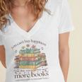 Books Reading Lovers Bookworm You Can Buy More Books Women's Jersey Short Sleeve Deep V-Neck Tshirt