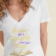 Books Are A Uniquely Portable Magic Reading Bookworm Women's Jersey Short Sleeve Deep V-Neck Tshirt Books Are A Uniquely Portable Magic Reading Bookworm Women's Jersey Short Sleeve Deep V-Neck Tshirt