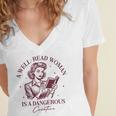 Books A Well-Read Woman Is A Dangerous Creature Women Premium Tri-Blend Women's Jersey Short Sleeve Deep V-Neck Tshirt Books A Well-Read Woman Is A Dangerous Creature Women Premium Tri-Blend Women's Jersey Short Sleeve Deep V-Neck Tshirt