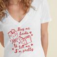 Buy Me Books And Tell Me I'm Pretty Women's Jersey Short Sleeve Deep V-Neck Tshirt Buy Me Books And Tell Me I'm Pretty Women's Jersey Short Sleeve Deep V-Neck Tshirt